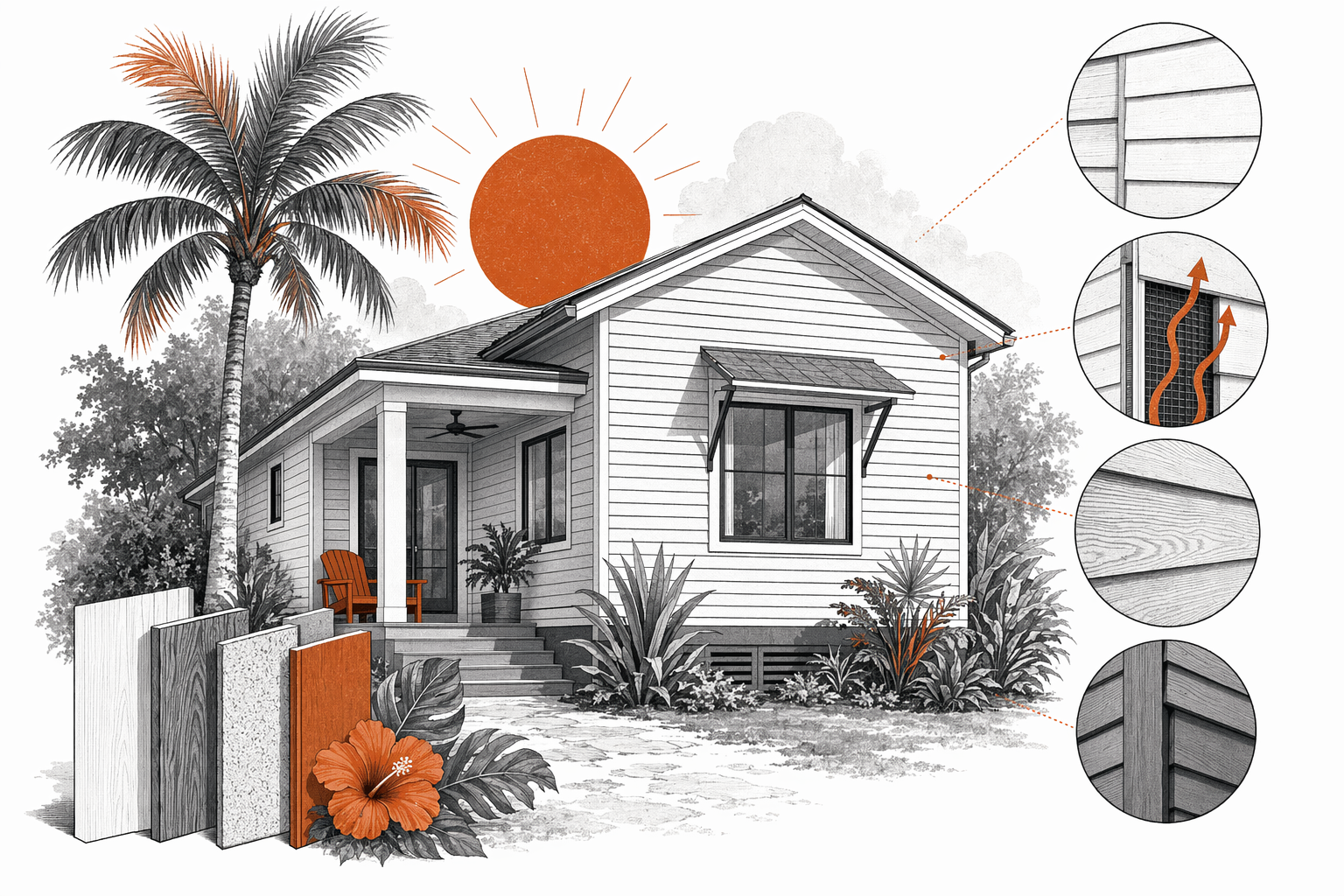 Illustration for Best Siding for Hot and Humid Climates