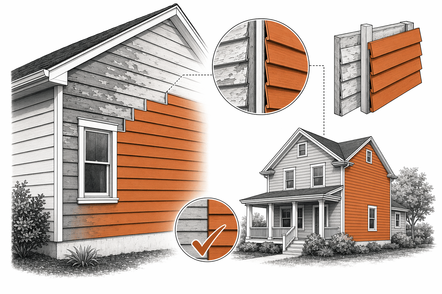 Illustration for Can You Put New Siding Over Old Siding?