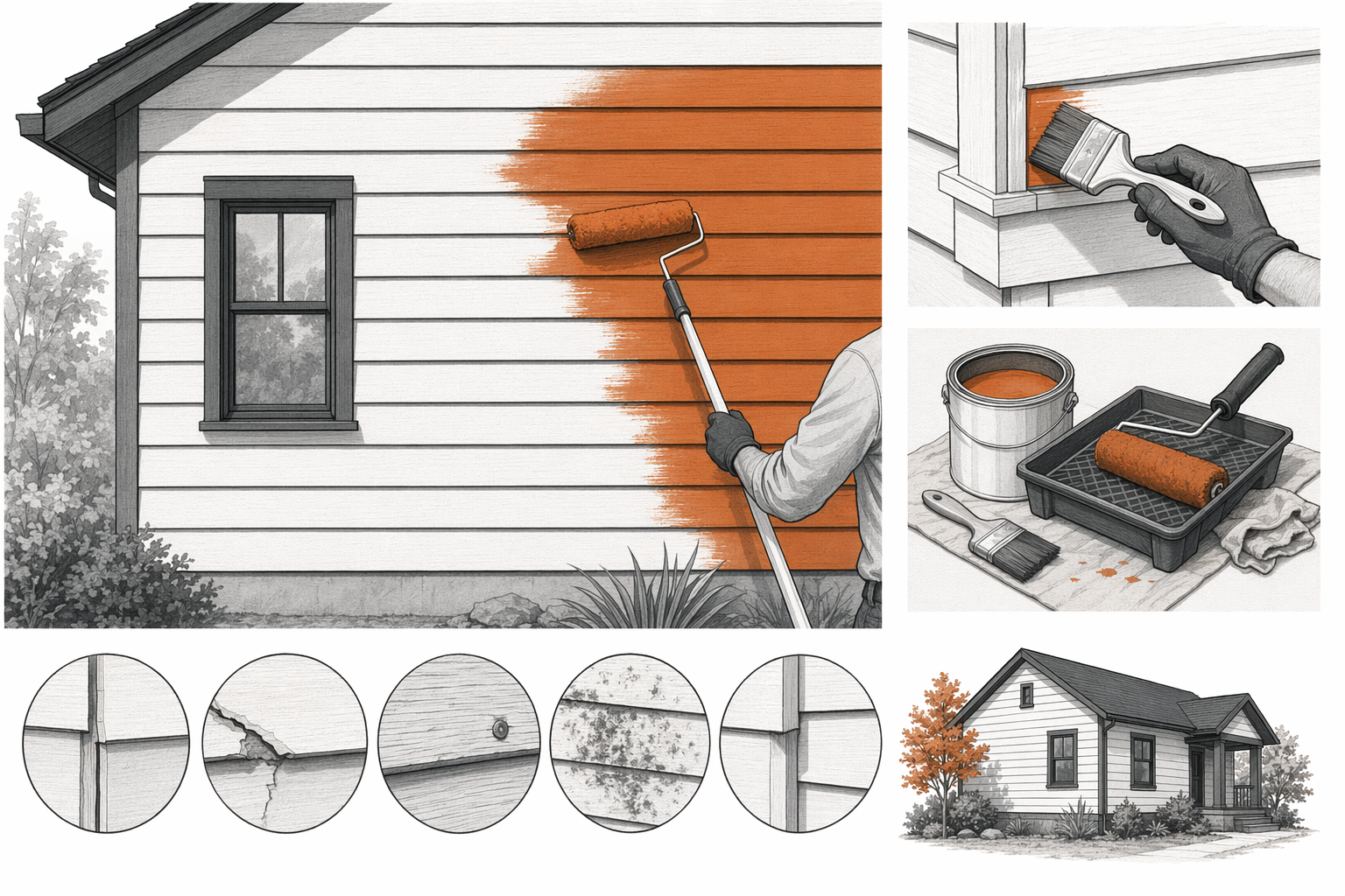Illustration for Painting and Maintaining Fiber Cement Siding