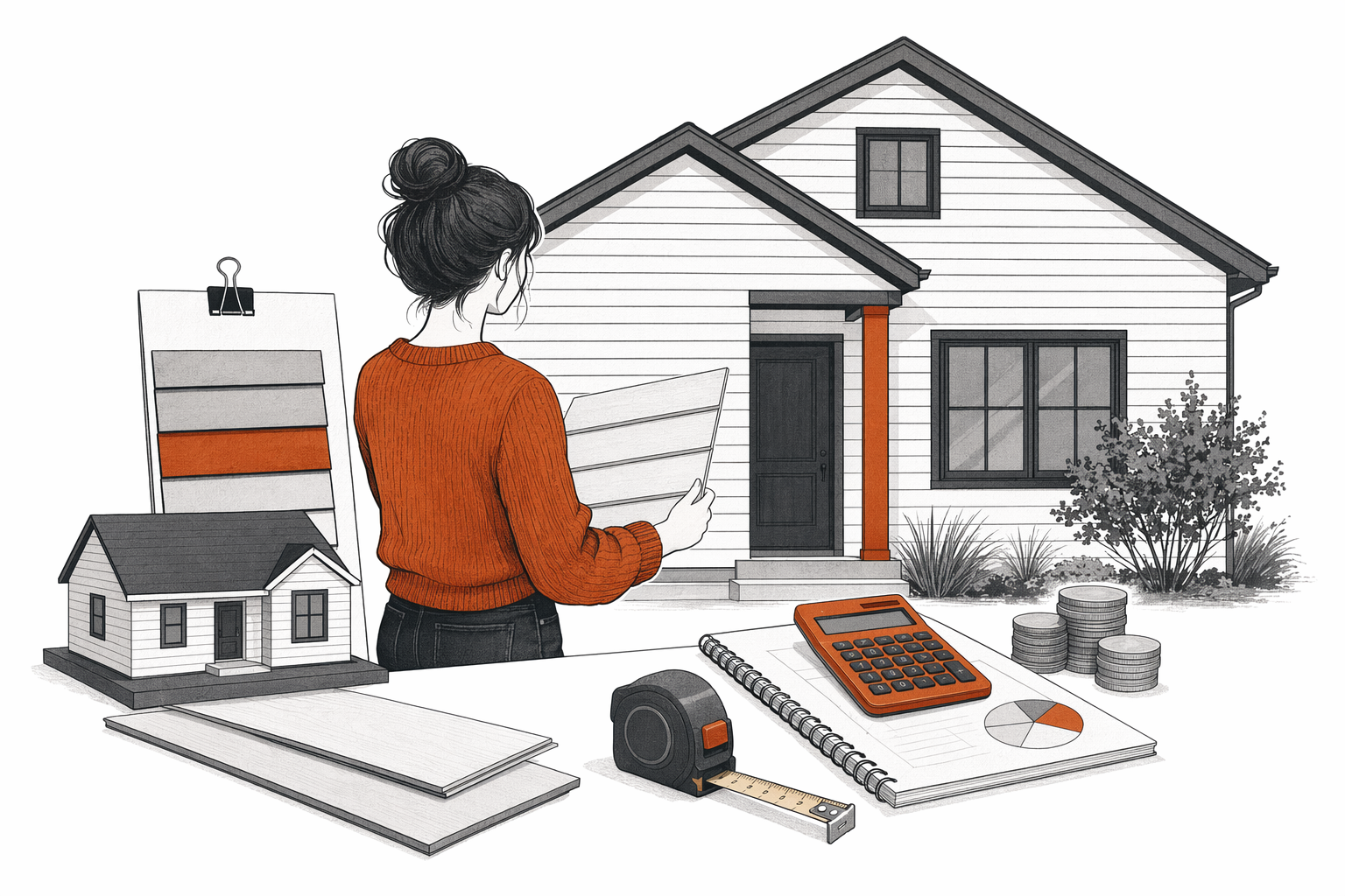 Illustration for A First-Time Homeowner Who Stuck to a Siding Budget