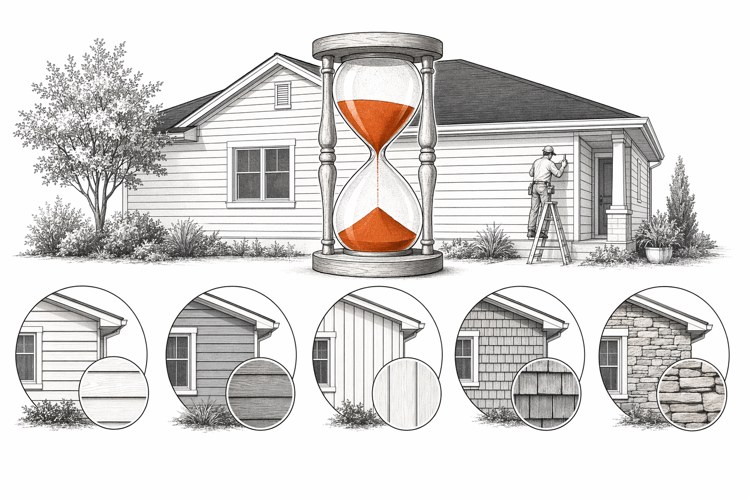 Illustration for How Long Does Each Type of Siding Last?