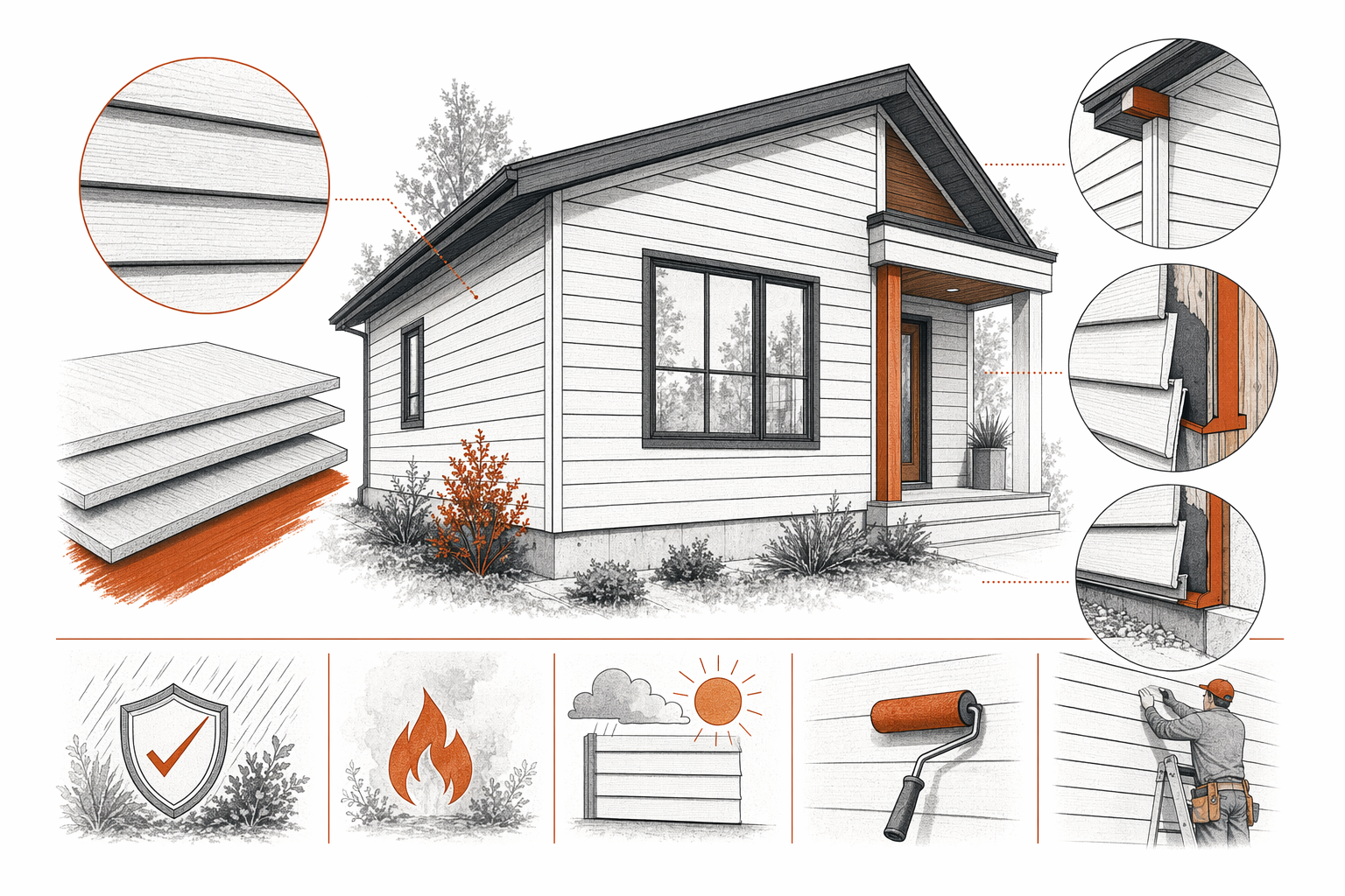 Illustration for Fiber Cement Board Siding — What to Know