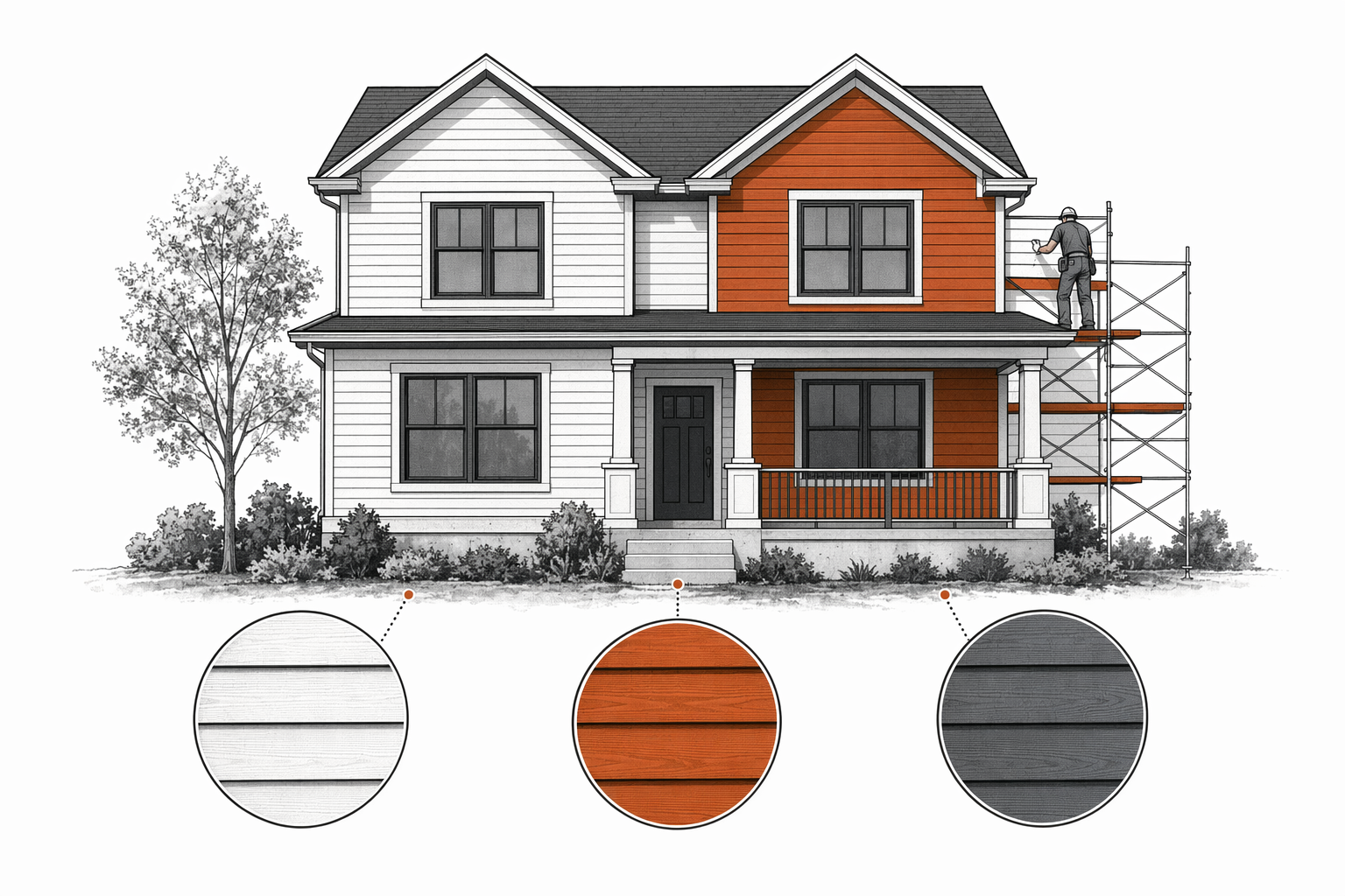 Illustration for What Siding Costs More on a Two-Story House