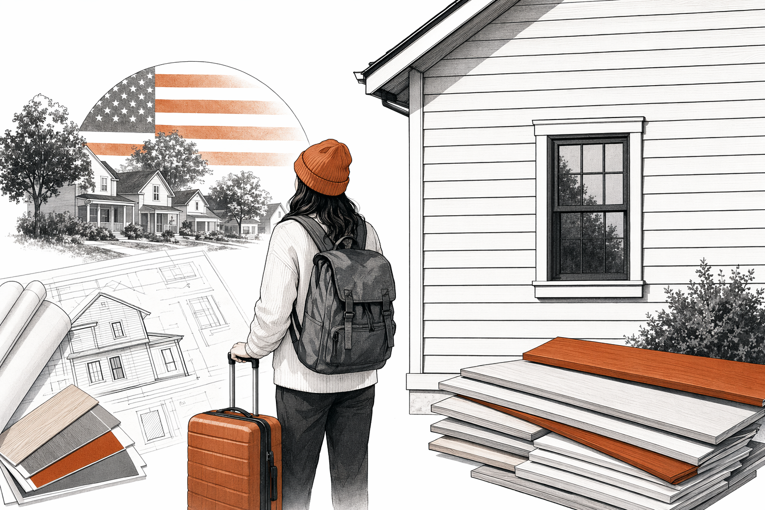 Illustration for Planning Siding Work as a New Arrival in the US