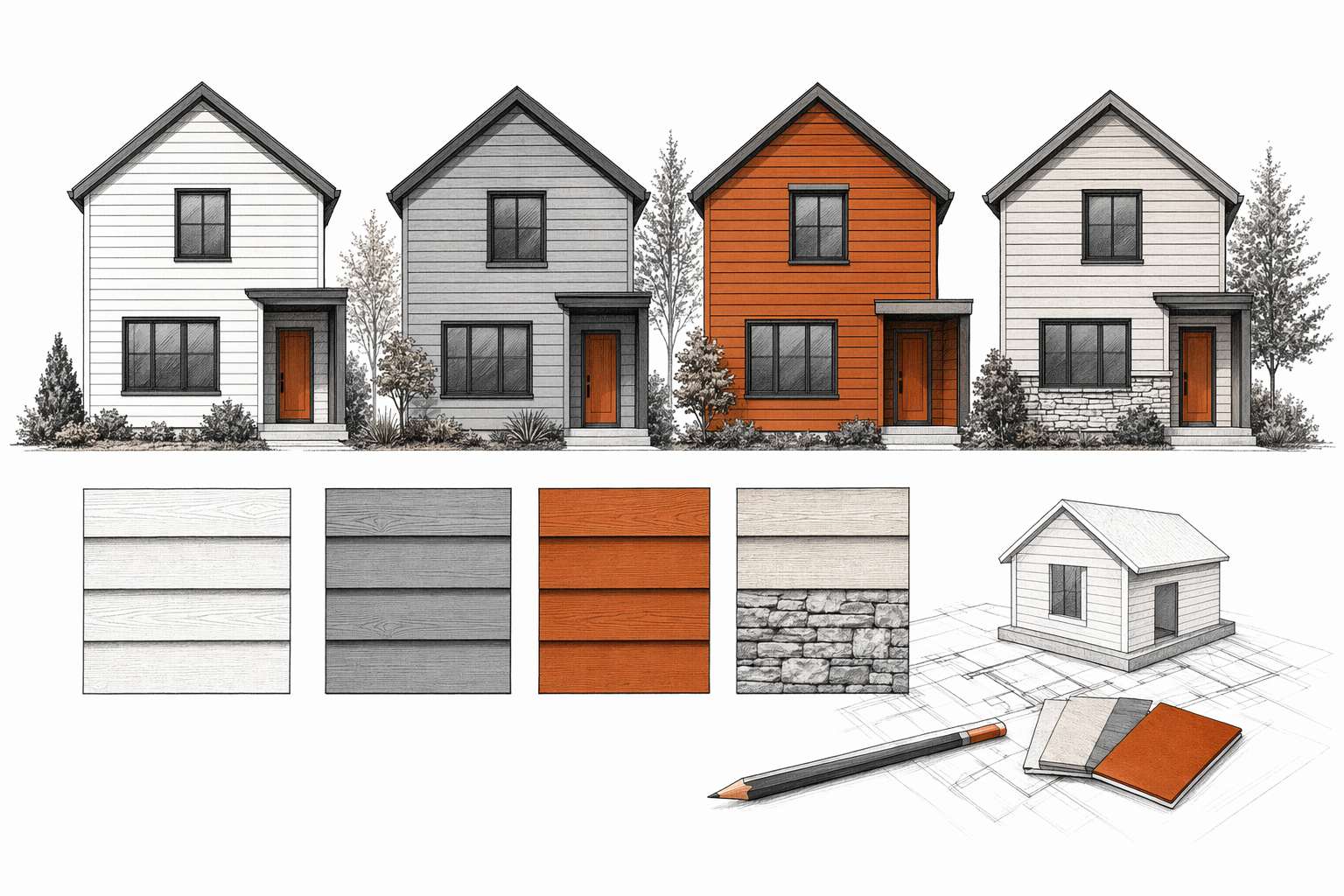 Illustration for Siding materials compared