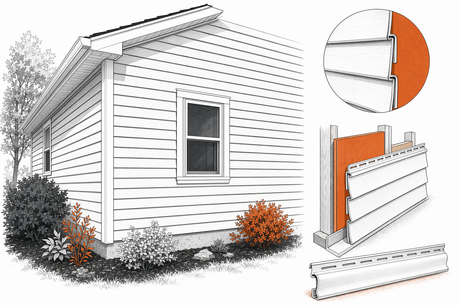 Illustration for Vinyl siding