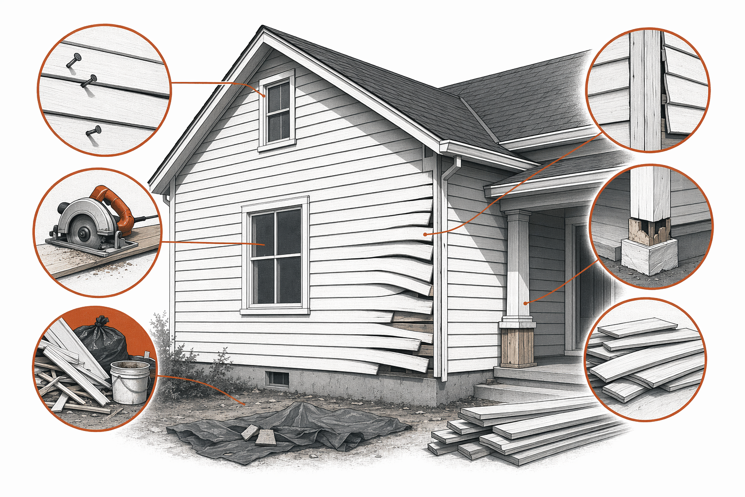 Illustration for Warning Signs of a Bad Siding Contractor